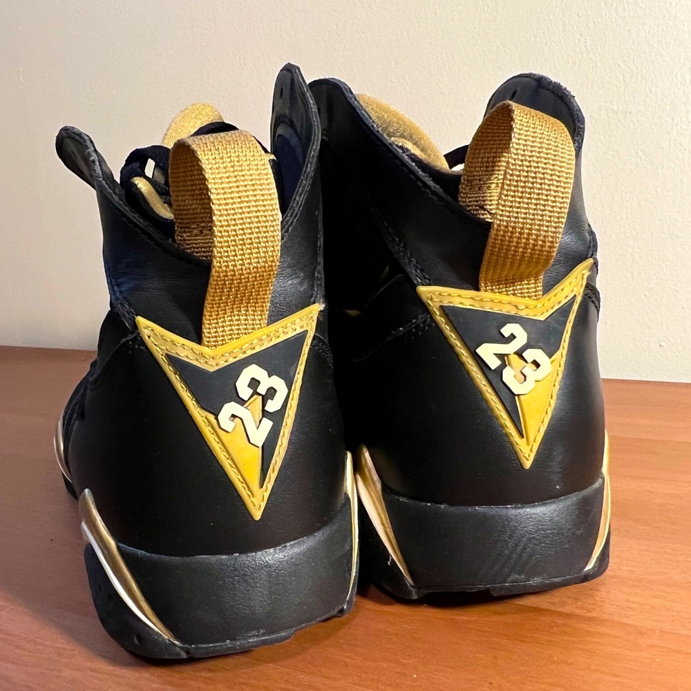 2012 Air Jordan 7/6 Retro 'Golden Moments’ Black Gold Men Size 12